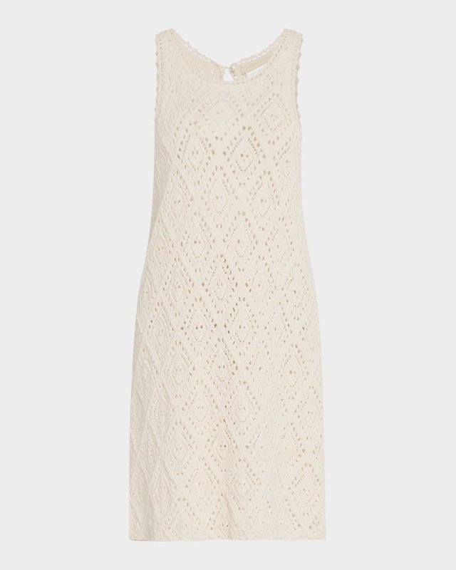 Escarlett Pointelle-Knit Cotton Mini Dress